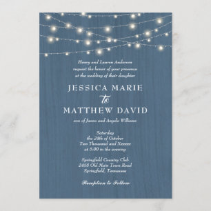 Invitación Luces de Hadas Azules Polvorientas de Casa de Camp