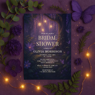 Invitación Luces de Hadas Bosque Encantado Despedida de Solte