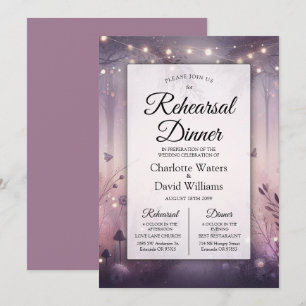 Invitación Luces de hadas etéreas Ensayo de bosque Cena