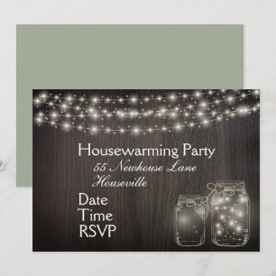 Invitación Luces de hadas Fiesta de calentamiento de la casa