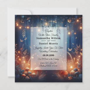 Invitación Luces de hadas y Boda Mágico Forestal de la Luna