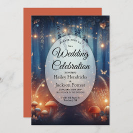Invitación Luces de hadas y Boda Mágico Forestal de la Luna