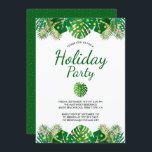 Invitación Luces de hojas tropicales Foliage Holiday Beach Fi<br><div class="desc">Esta moda, de diseño moderno, cuenta con frondosos bosques tropicales de selva tropical de playa, como palmeras y hojas de monstera philodendron en la parte superior e inferior de la parte delantera, cubiertas con luces multicolores de vacaciones. En el centro están los detalles del personalizable para su evento especial en...</div>