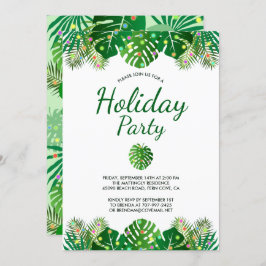 Invitación Luces de hojas tropicales Foliage Holiday Beach Fi