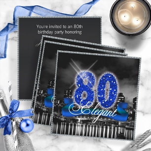 Invitación Luces de la ciudad elegante ochenta ID191