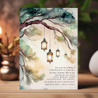 Luces de linterna botánica de árbol rústico para b