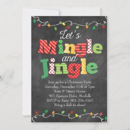 Invitación Luces de los Navidades Mingle y Jingle