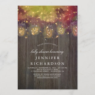 Invitación Luces de luciérnagas y Baby Shower ruso de Mason J