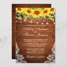 Luces de madera de encaje floral de girasol rústic