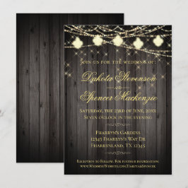 Invitación Luces de madera de Fleur de Lis | Boda ruso