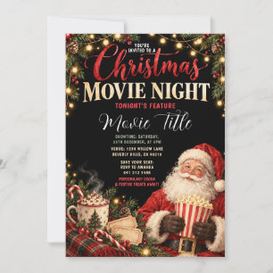 Invitación Luces de Navidad de Cacao Nocturno de Película de