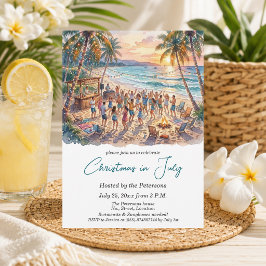 Invitación Luces de Navidad en Palmeras Fiesta de Navidad en 