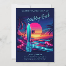 Luces de neón para la tabla de surf Bash-Sunset de