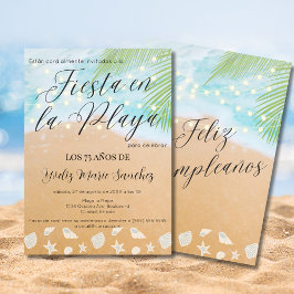 Invitación Luces de Palma de Playa Divertida Española Fiesta