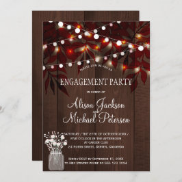 Invitación Luces de torbellino compromiso fiesta de otoño rús