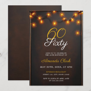 Invitación Luces de torbellino con encanto rústico cumpleaños
