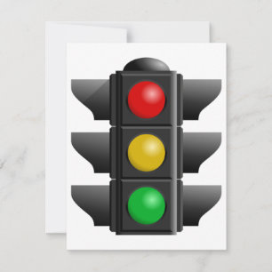 Invitación Luces de Tráfico Rojo Amarillo Verde Señal