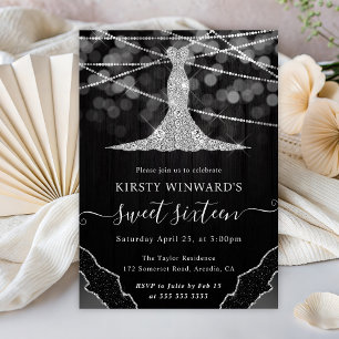 Invitación Luces de vestido de diamante y luces de cuerda Bok