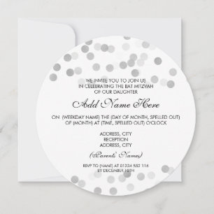 Invitación Luces del Purpurina del Relieve metalizado platead