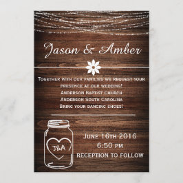 Invitación Luces del tarro de albañil