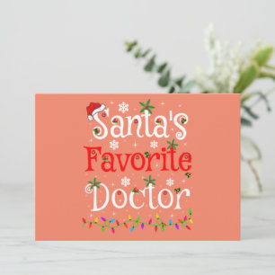 Invitación Luces divertidas de Navidad el doctor favorito de 