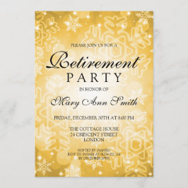 Invitación Luces elegantes de Bokeh del invierno del oro del