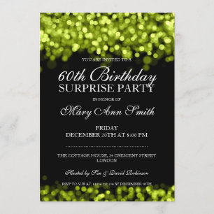 Invitación Luces elegantes de la cal de la fiesta de
