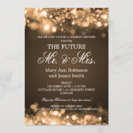 Invitación Luces elegantes de la chispa de Sr. señora Couples
