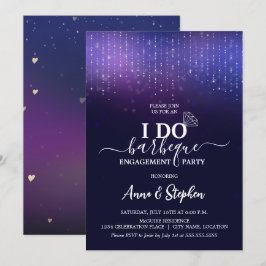 Invitación Luces espumosas hago la fiesta de compromiso de ba