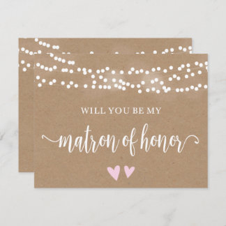 Invitación Luces Kraft ¿Serás Mi Dama de Honor?