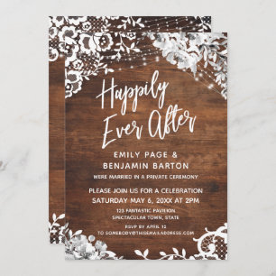 Invitación Luces, luces y flores en la madera feliz nunca des