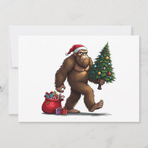 Invitación Luces navideñas de Santa Bigfoot