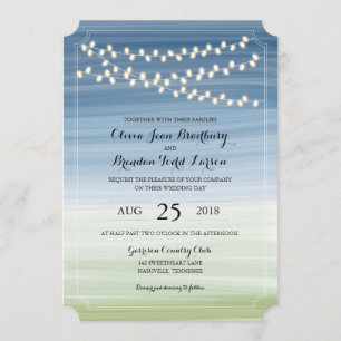 Invitación Luces nocturnas de verano de Ombre   Boda