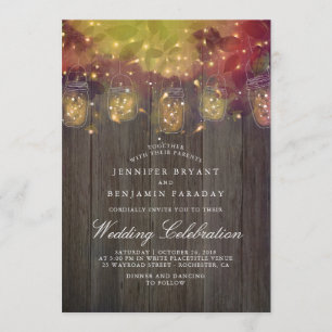 Invitación Luces oníricas de luciérnagas y Boda ruso de Mason