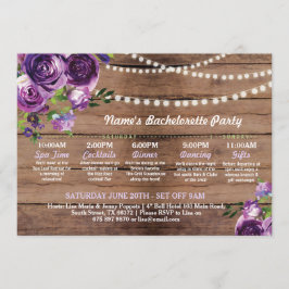 Invitación Luces púrpuras itinerarias de la flor de la ducha