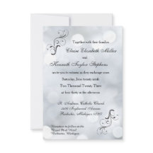 Luces Purpurina de nieve Sparkles-3x5Wedding Invit