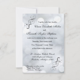 Invitación Luces Purpurina de nieve Sparkles-3x5Wedding Invit