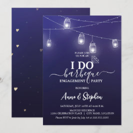 Invitación Luces románticas de frasco de Mason para la fiesta