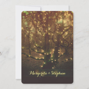 Invitación Luces románticas encantadas del bosque ducha de no