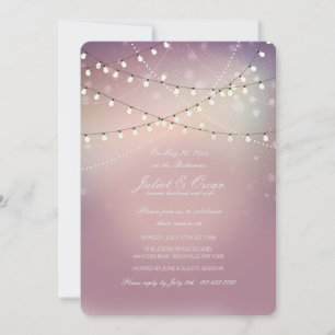 Invitación Luces románticas fuertes después de la boda