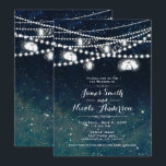Invitación Luces rústicas para exteriores de frasco de mason<br><div class="desc">Personalice para cualquier evento.</div>