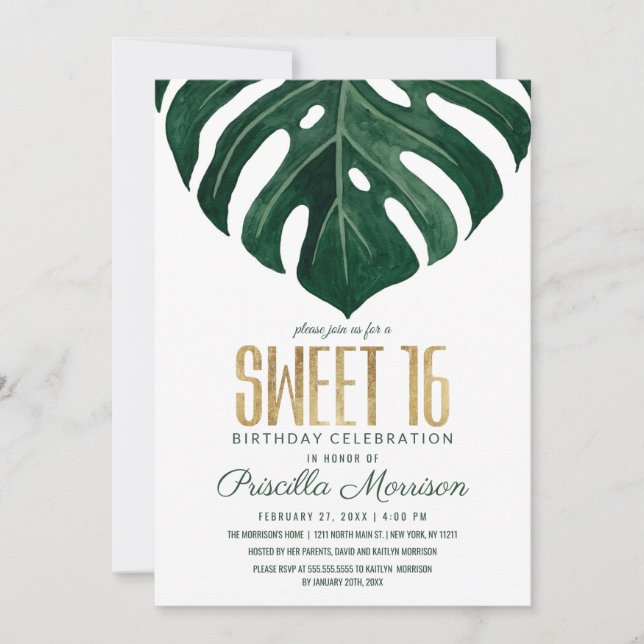 Invitación Luces suizas de la cuerda de la hoja de queso Lace (Anverso)