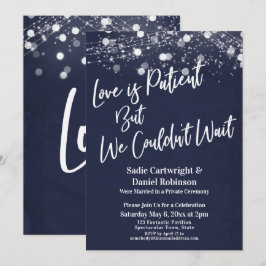 Invitación Luces Texturado Amor es Paciente Recepción de la M