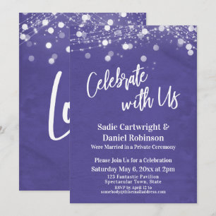 Invitación Luces Texturizadas Celebre con Nosotros Recepción 