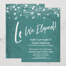 Invitación Luces Texturizadas Nos Fugamos Recepción Únicament