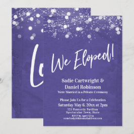 Invitación Luces Texturizadas Nos Fugamos Recepción Únicament