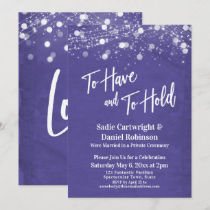 Invitación Luces Texturizadas Para Tener y Para Retener Púrpu