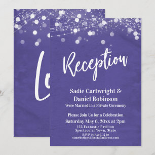 Invitación Luces Texturizadas Recepción de Boda Únicamente Mo