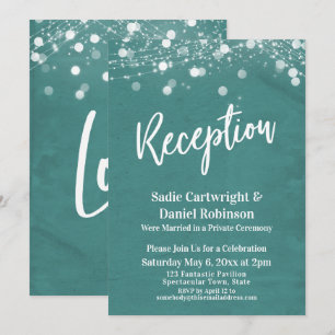 Invitación Luces Texturizadas Recepción de Boda Únicamente Ve