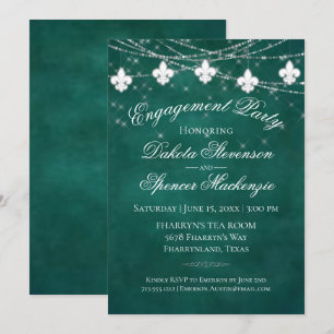 Invitación Luces verdes de Fleur de Lis   Partido de compromi